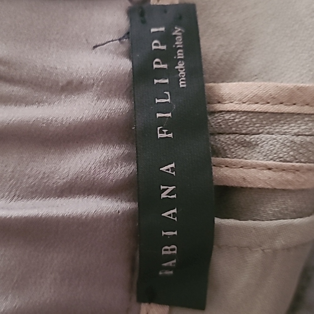 Fabiana Filippi Stretch Wool-Blend Trousers In Taupe - Picture 3 of 5